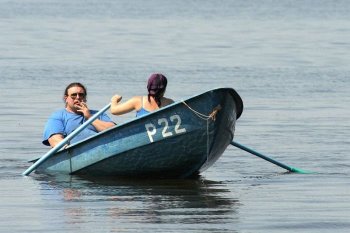 couple in boat